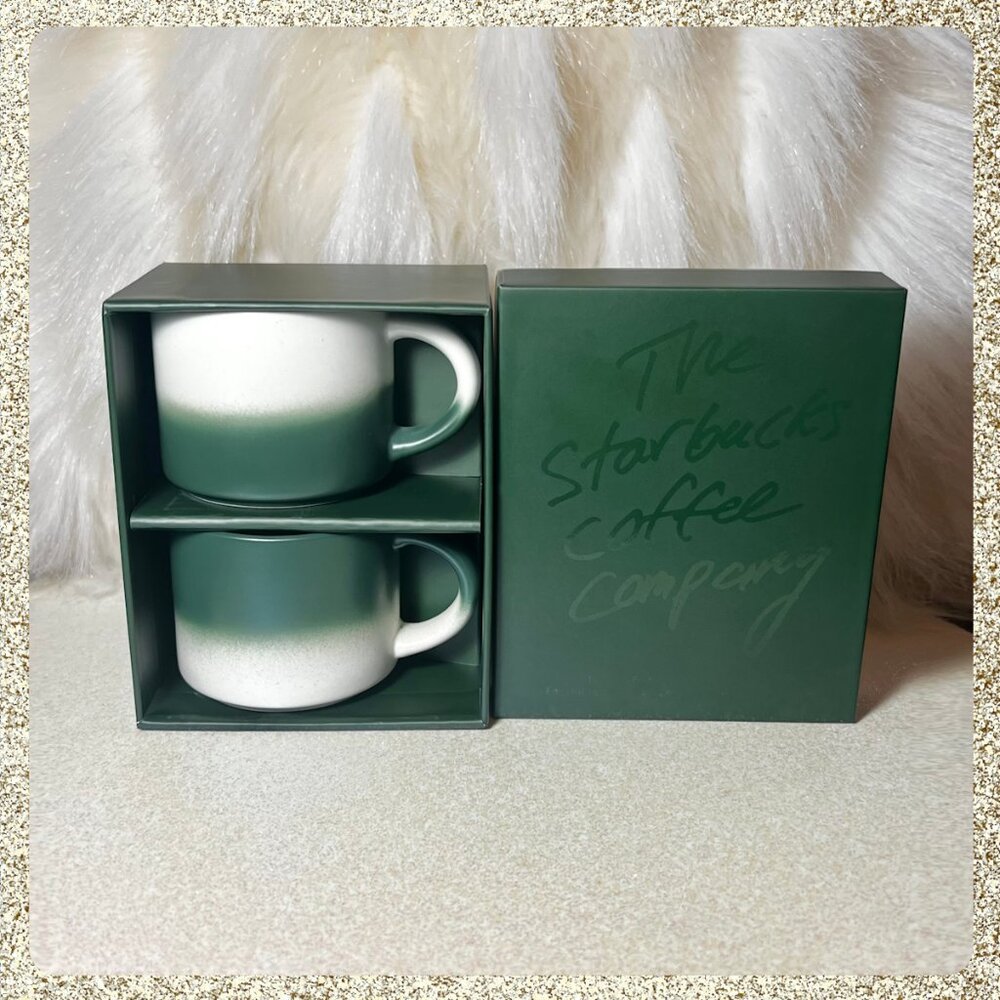 ☕️☕️ NWT/NIB 2025 Starbucks Demitasse 3oz Ceramic Mug Set for 2 Box Set - Picture 3 of 9